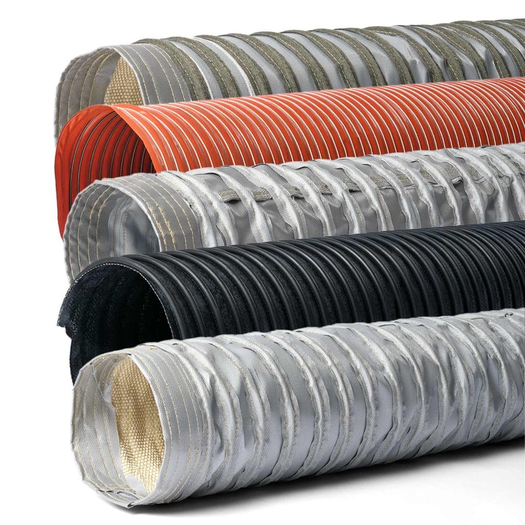 Avgasslangar i olika längder och dimensioner